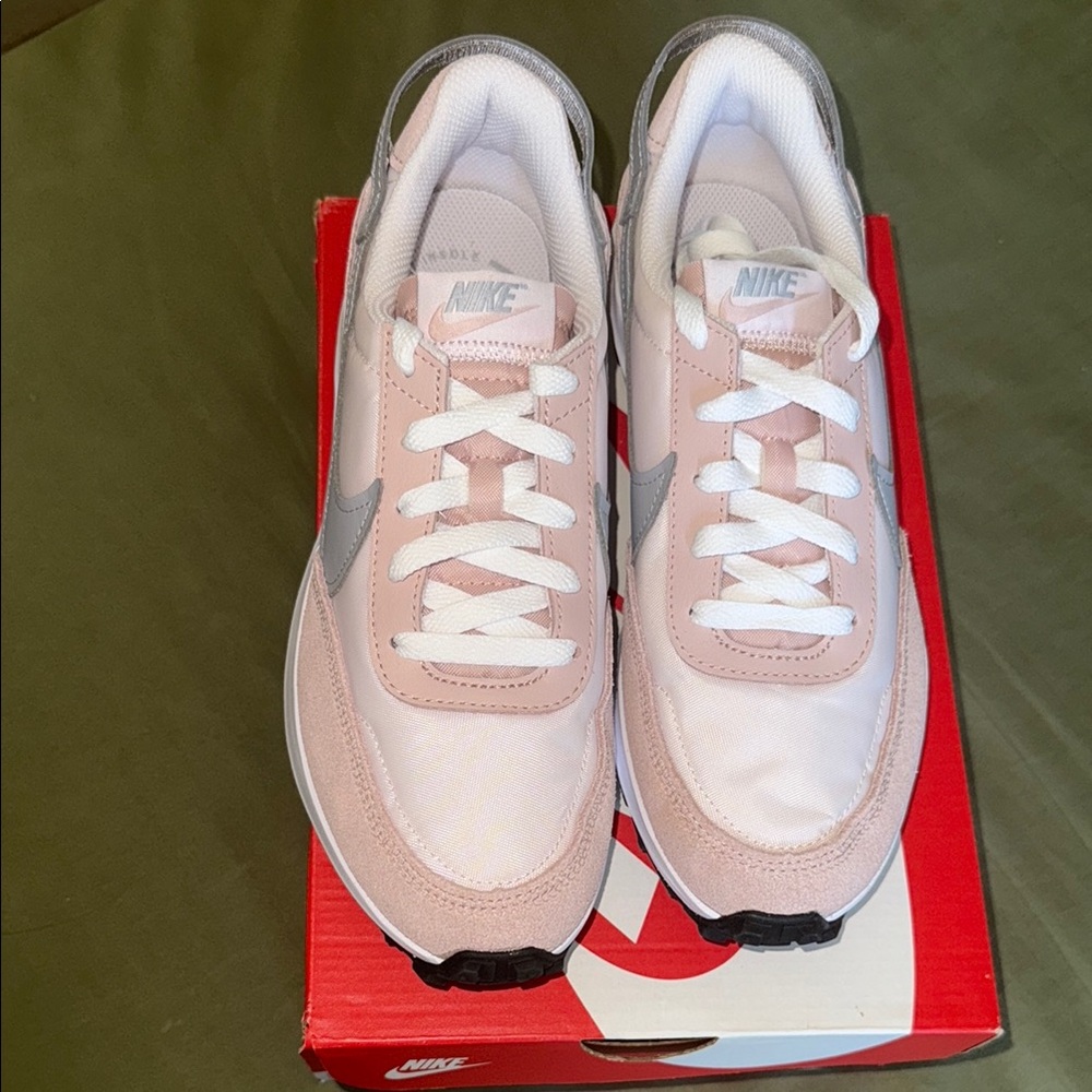 Nike Waffle Debut Pink and Gray Sneakers